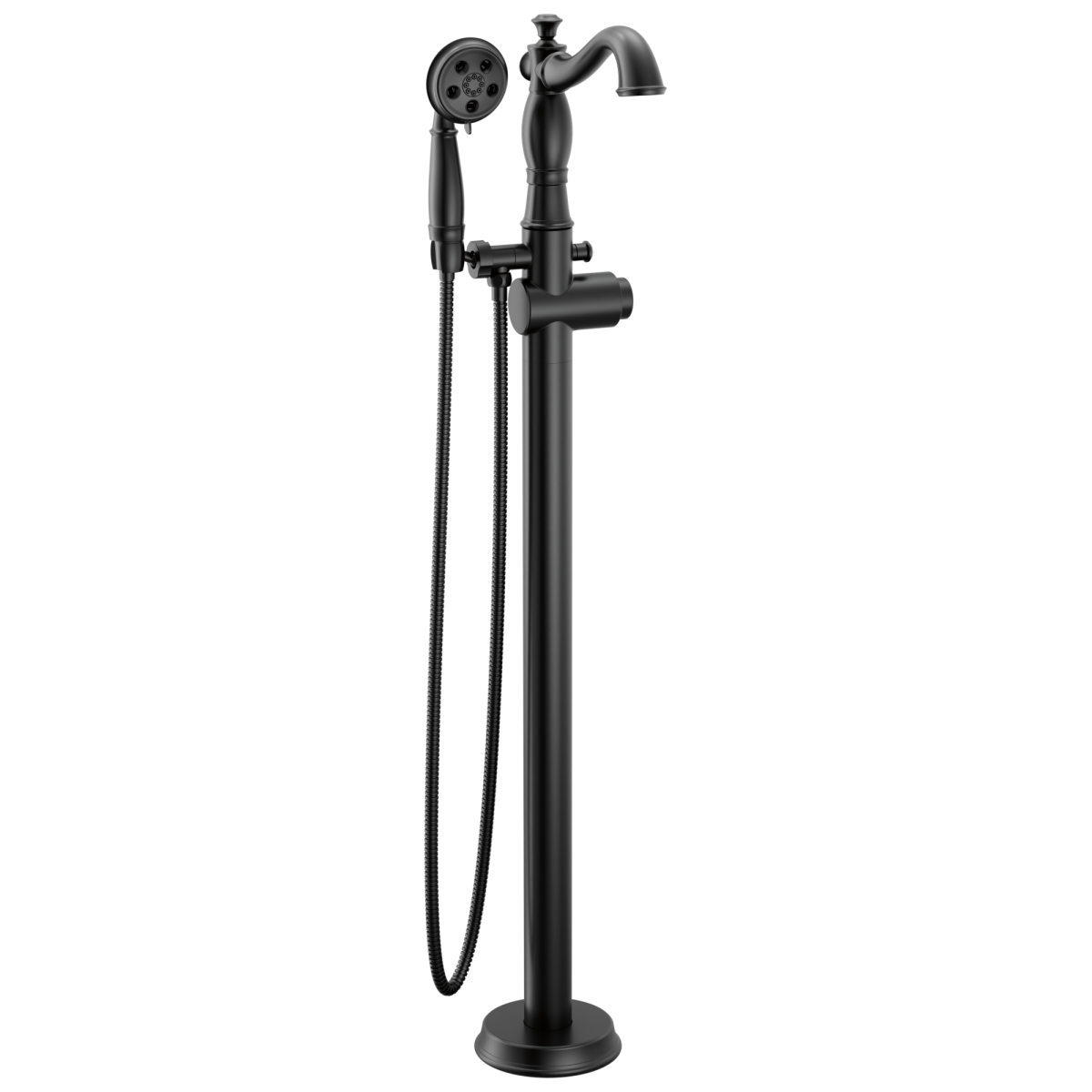DELTA Cassidy Floor Mount Tub Filler Trim — Matte Black