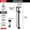 DELTA Cassidy Floor Mount Tub Filler Trim — Matte Black