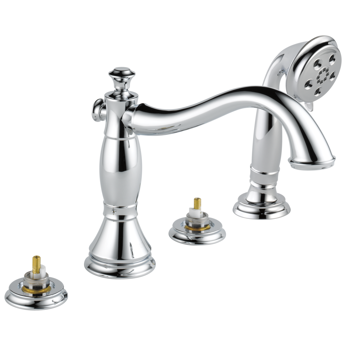 DELTA Cassidy Roman Tub with Hand Shower Trim - Less Handles — Chrome