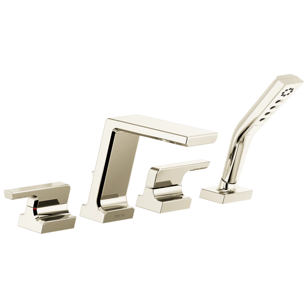 DELTA Pivotal Roman Tub with Hand Shower Trim — Lumicoat® Polished Nickel