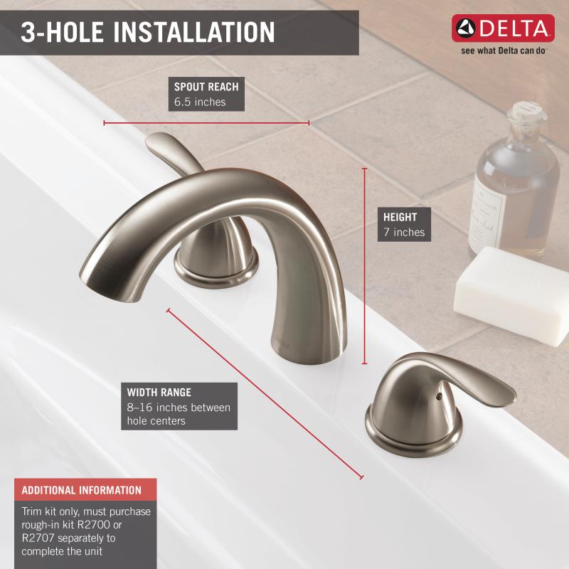 DELTA Classic Garden Tub Trim — Stainless