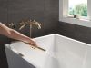 DELTA Bonacci Two Handle Wall Mount Tub Filler Trim with Hand Shower — Lumicoat® Champagne Bronze