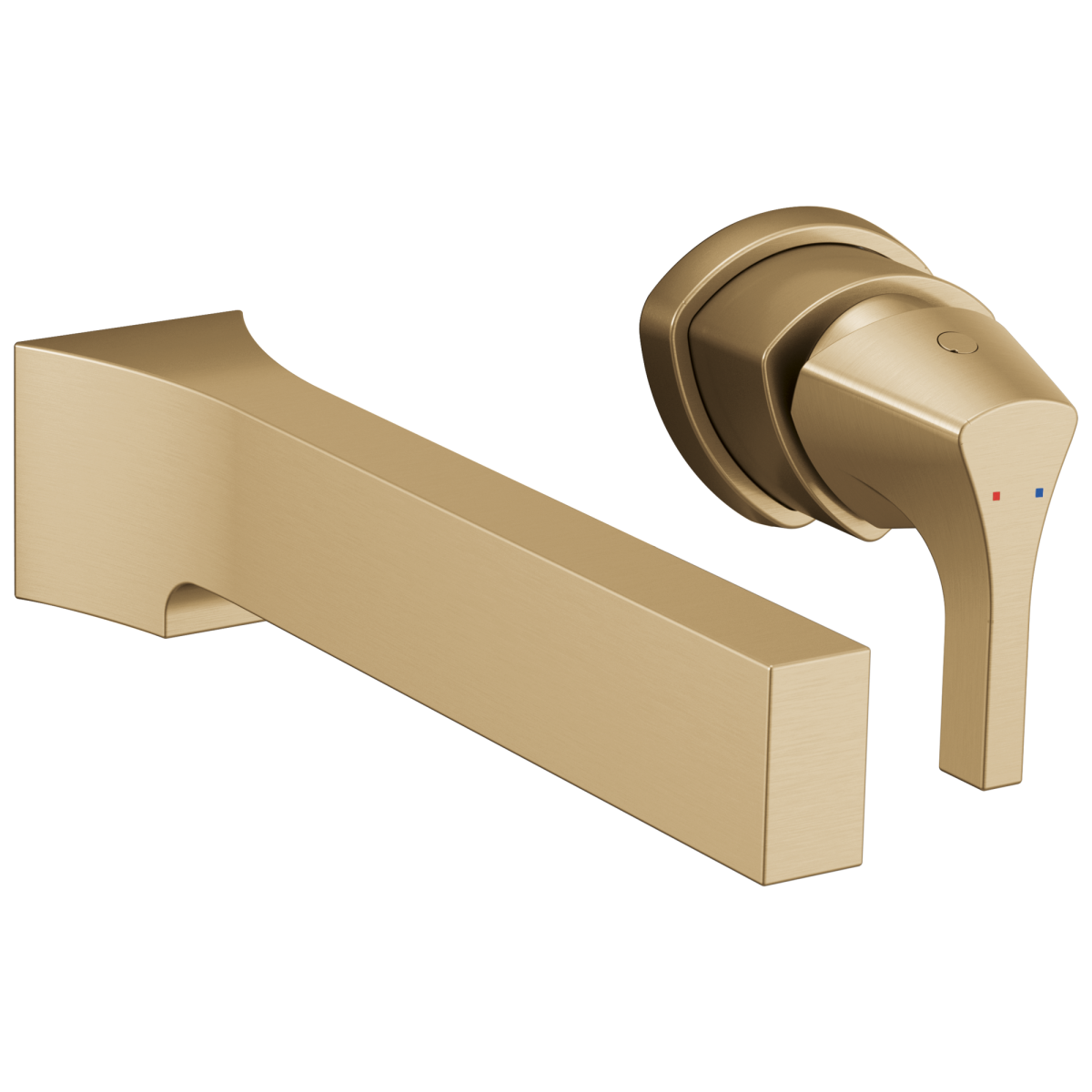 DELTA Zura Single Handle Wall Mount Bathroom Faucet Trim — Champagne Bronze