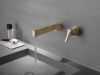 DELTA Zura Single Handle Wall Mount Bathroom Faucet Trim — Champagne Bronze