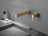 DELTA Zura Single Handle Wall Mount Bathroom Faucet Trim — Champagne Bronze