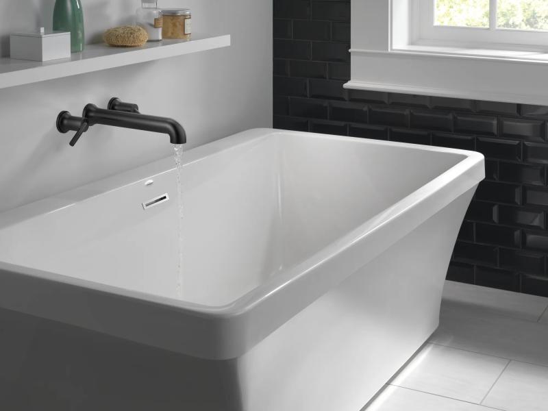 DELTA Trinsic Wall Mounted Tub Filler — Matte Black