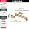 DELTA Trinsic Wall Mounted Tub Filler — Champagne Bronze