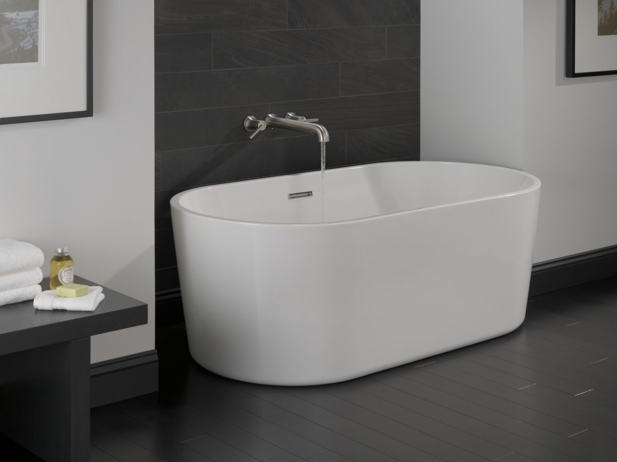 DELTA Trinsic Wall Mounted Tub Filler — Stainless