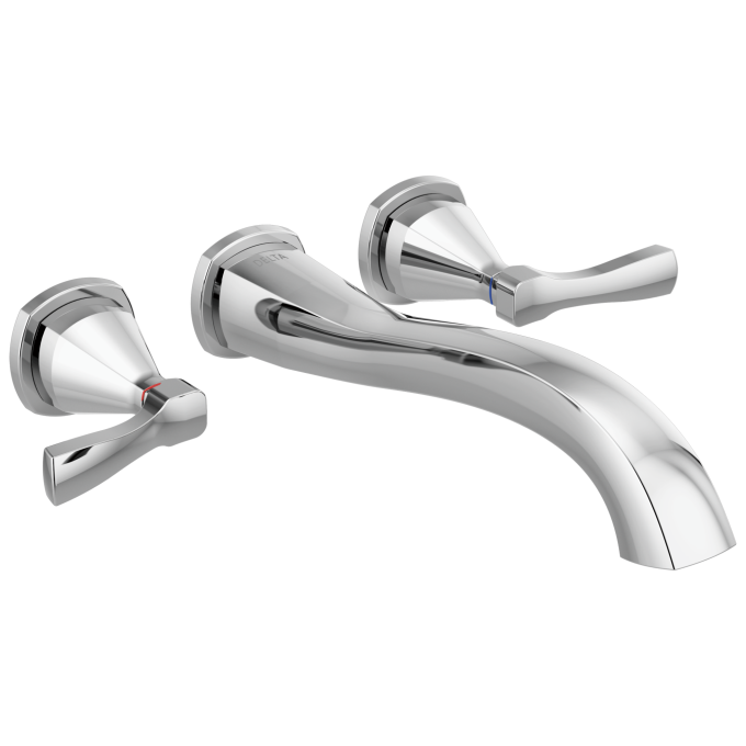 DELTA Stryke Wall Mounted Tub Filler — Lumicoat® Chrome