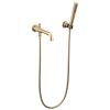 DELTA Broderick Wall Mount Tub Filler Trim with Hand Shower - Less Handles — Lumicoat® Champagne Bronze
