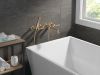 DELTA Broderick Wall Mount Tub Filler Trim with Hand Shower - Less Handles — Lumicoat® Champagne Bronze