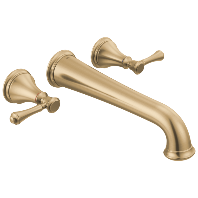 DELTA Cassidy Wall Mounted Tub Filler — Champagne Bronze