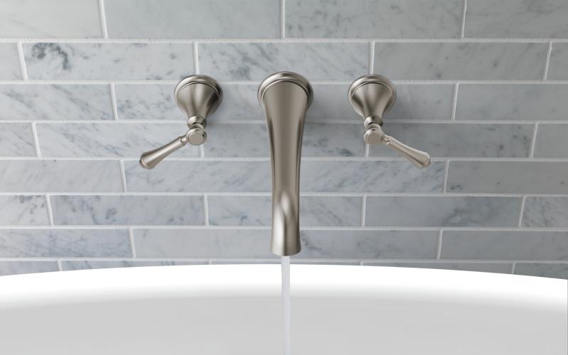 DELTA Cassidy Wall Mounted Tub Filler — Stainless