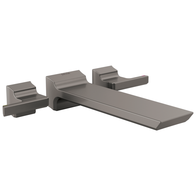 DELTA Pivotal Wall Mount Tub Filler Trim — Lumicoat® Black Stainless