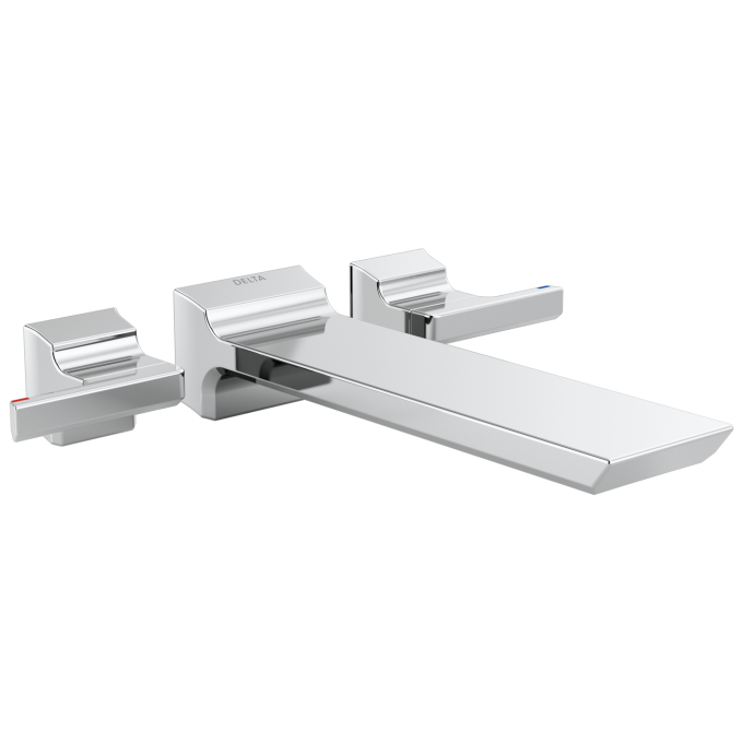 DELTA Pivotal Wall Mount Tub Filler Trim — Lumicoat® Chrome