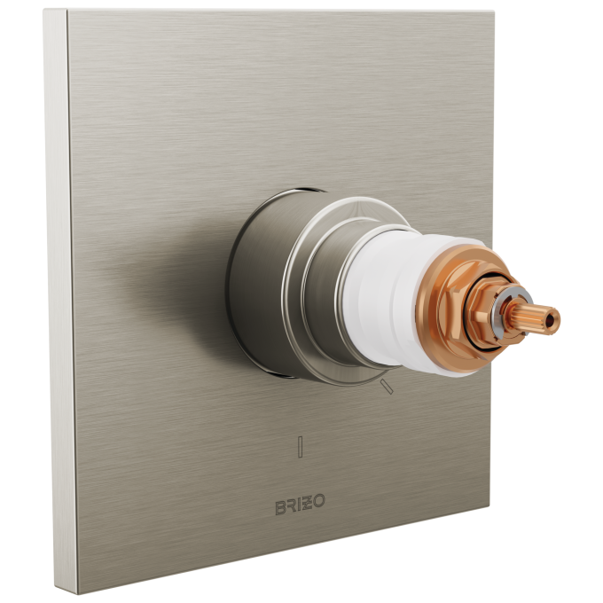 BRIZO Frank Lloyd Wright TempAssure Thermostatic Valve Only Trim - Less Handles — Luxe Nickel