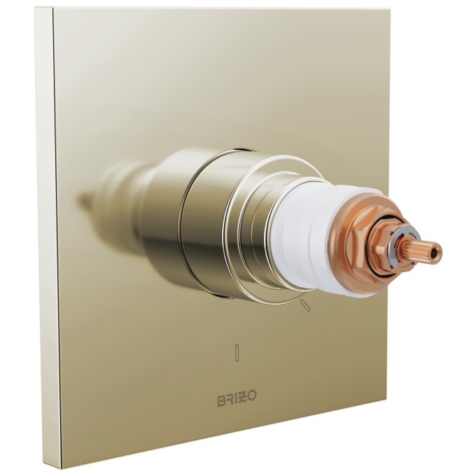 BRIZO Frank Lloyd Wright TempAssure Thermostatic Valve Only Trim - Less Handles — Polished Nickel