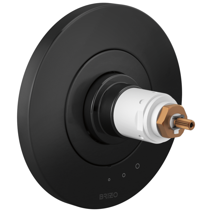 BRIZO Litze Tempassure Thermostatic Valve Only Trim - Less Handles — Matte Black