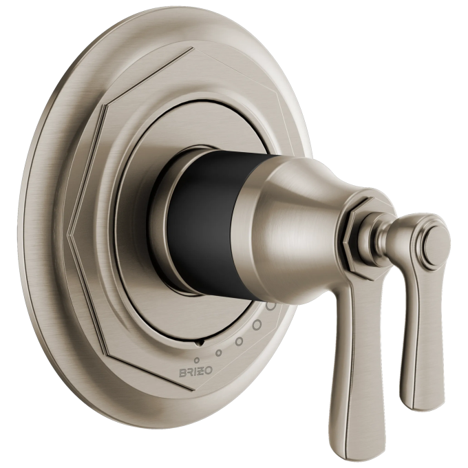 BRIZO Rook Tempassure Thermostatic Valve Only Trim — Luxe Nickel  /Matte Black