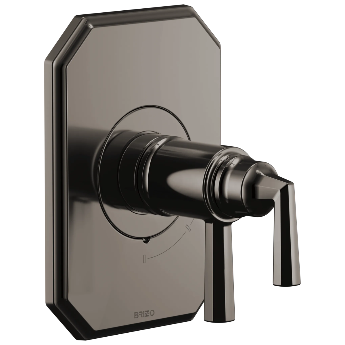 BRIZO Beauclere TempAssure Thermostatic Valve Only Trim — Brilliance Black Onyx