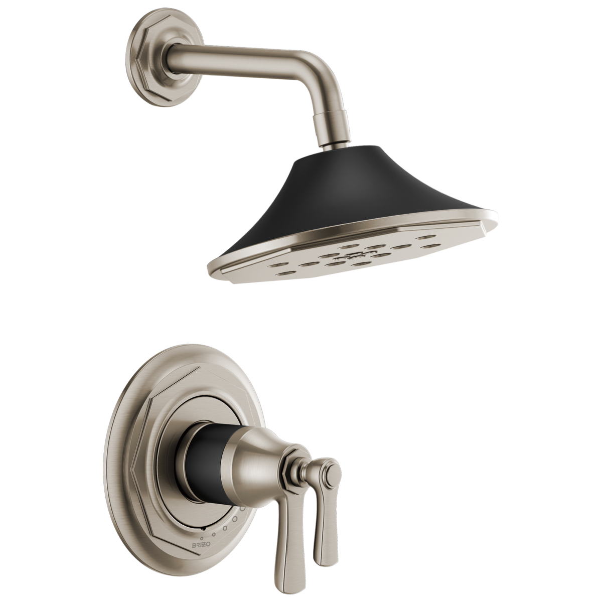 BRIZO Rook Tempassure Thermostatic Shower Only — Luxe Nickel  /Matte Black