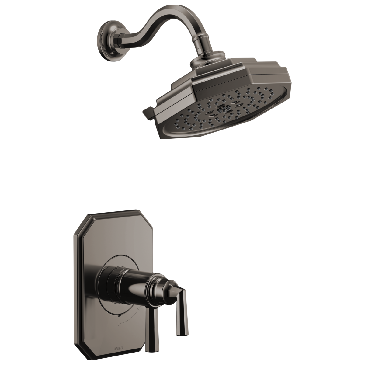 BRIZO Beauclere TempAssure Thermostatic Shower Only Trim — Brilliance Black Onyx