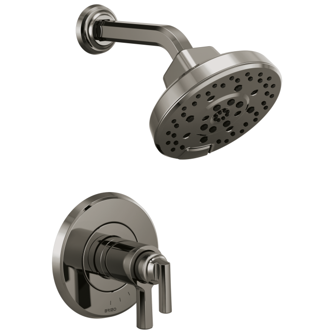 BRIZO Levoir Tempassure Thermostatic Shower Only Trim — Brilliance Black Onyx