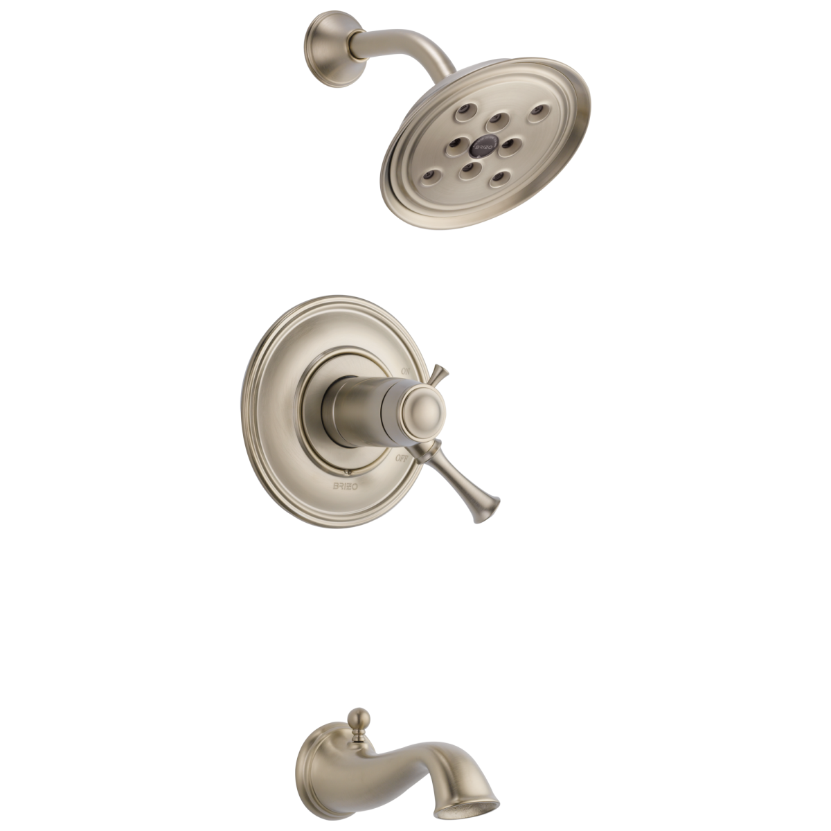 BRIZO Baliza Tempassure Thermostatic Tub/Shower — Brushed Nickel