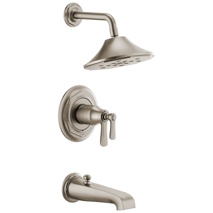 BRIZO Rook Tempassure Thermostatic Tub/Shower — Luxe Nickel