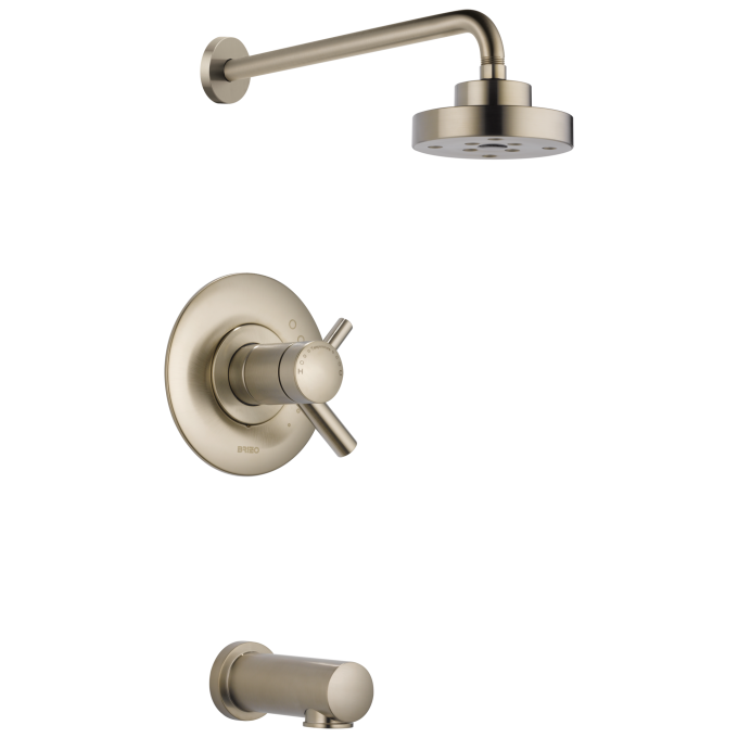 BRIZO Odin Tempassure Thermostatic Tub/Shower — Brushed Nickel