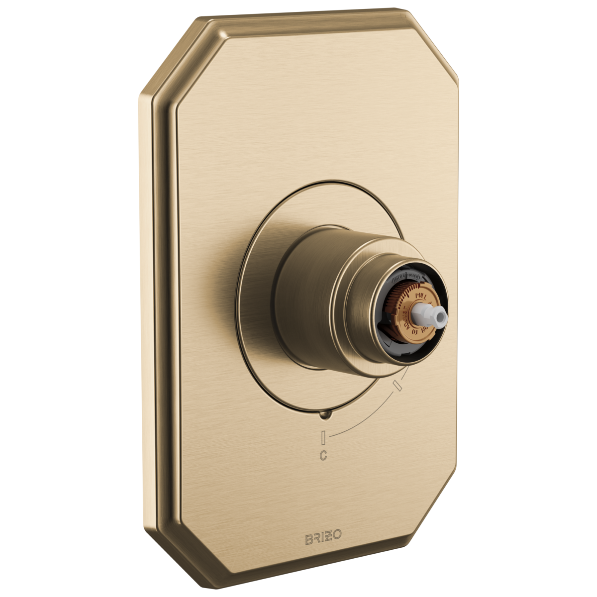BRIZO Beauclere Pressure Balance Valve Only Trim - Less Handle — Luxe Gold