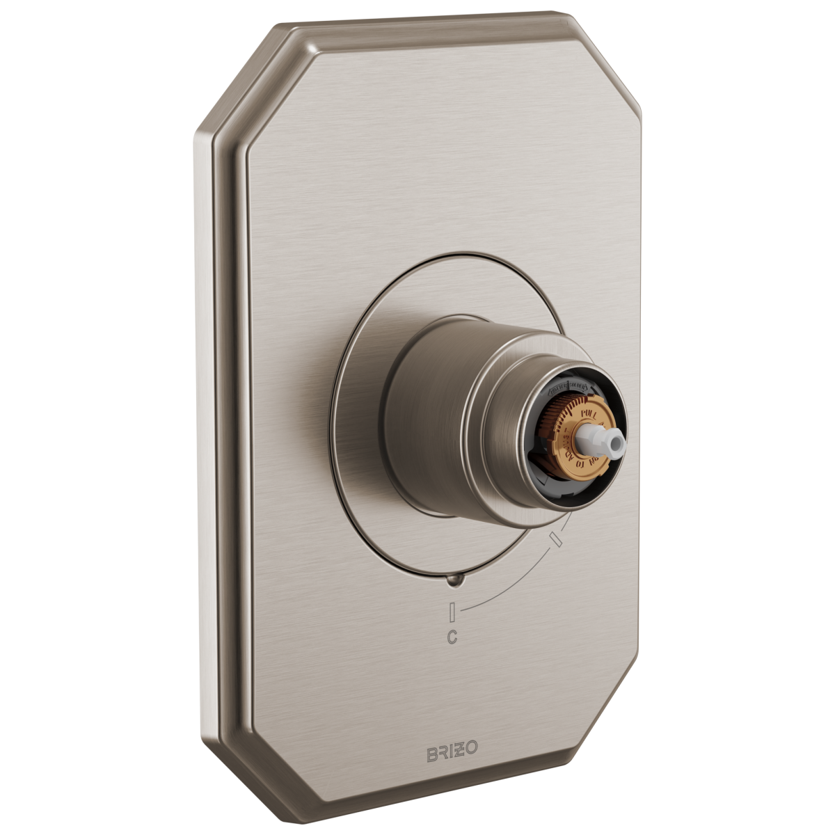 BRIZO Beauclere Pressure Balance Valve Only Trim - Less Handle — Luxe Nickel
