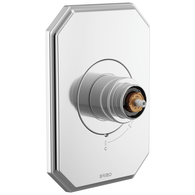 BRIZO Beauclere Pressure Balance Valve Only Trim - Less Handle — Chrome