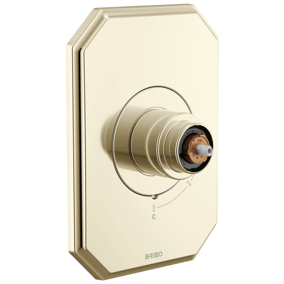 BRIZO Beauclere Pressure Balance Valve Only Trim - Less Handle — Polished Nickel