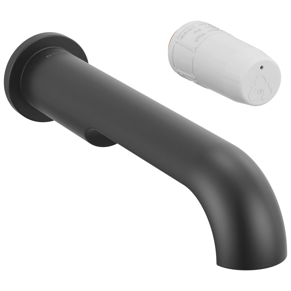BRIZO Roccesco Single-Handle Wall Mount Lavatory Faucet - Less Handle — Matte Black