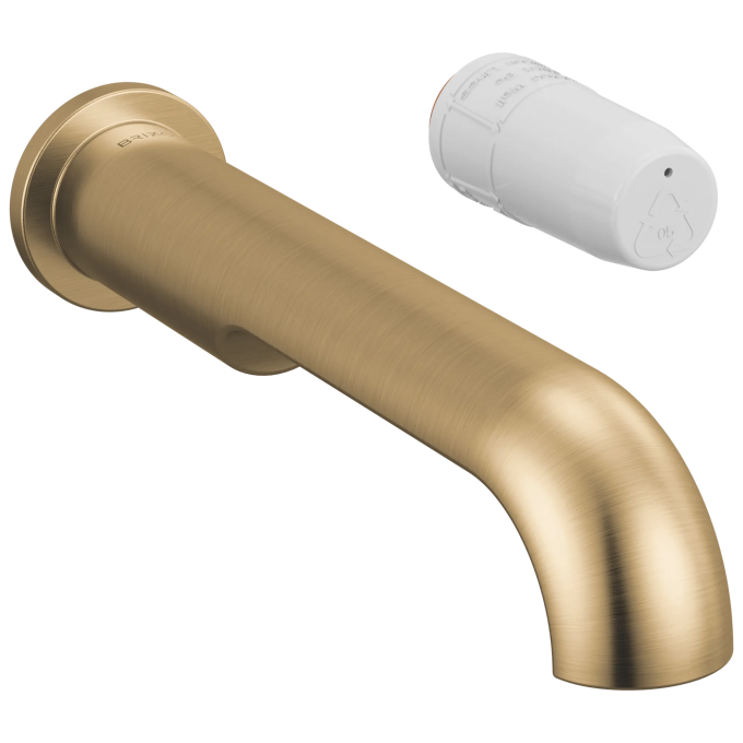 BRIZO Roccesco Single-Handle Wall Mount Lavatory Faucet - Less Handle — Luxe Gold