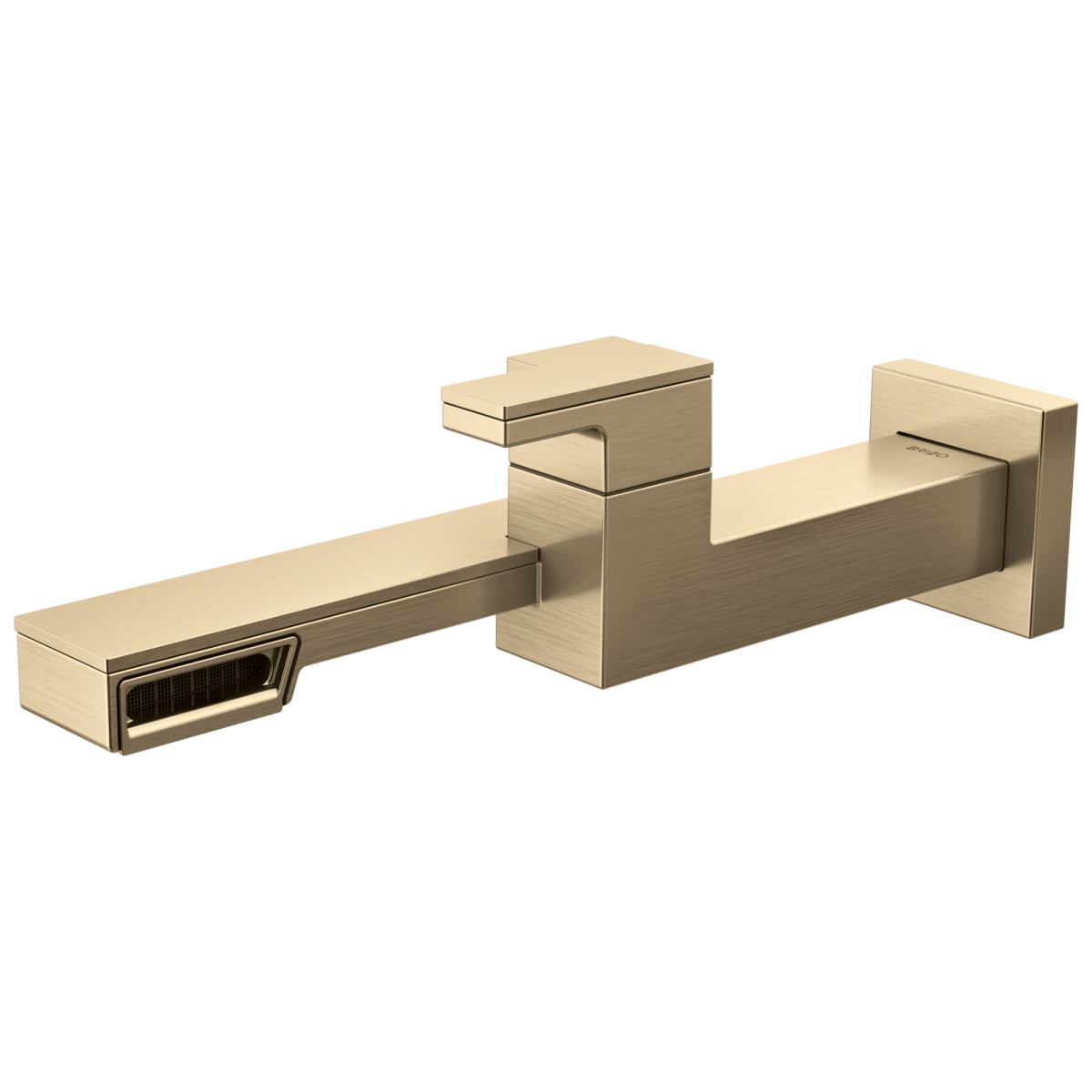 BRIZO Frank Lloyd Wright Single-Handle Wall Mount Lavatory Faucet 1.2 GPM — Luxe Gold