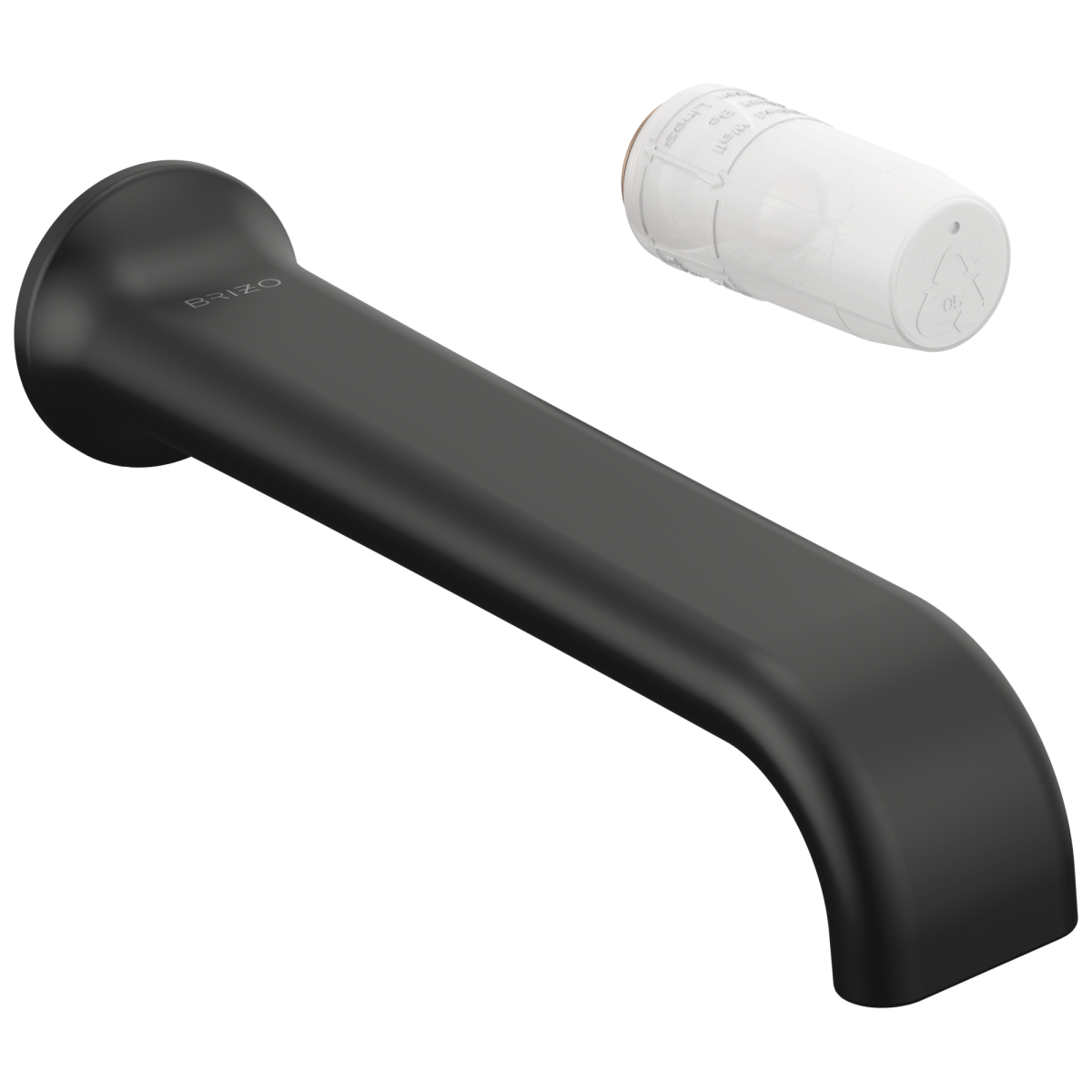 BRIZO Allaria Two-Hole, Single-Handle Wall Mount Lavatory Faucet - Less Handle 1.2 GPM — Matte Black