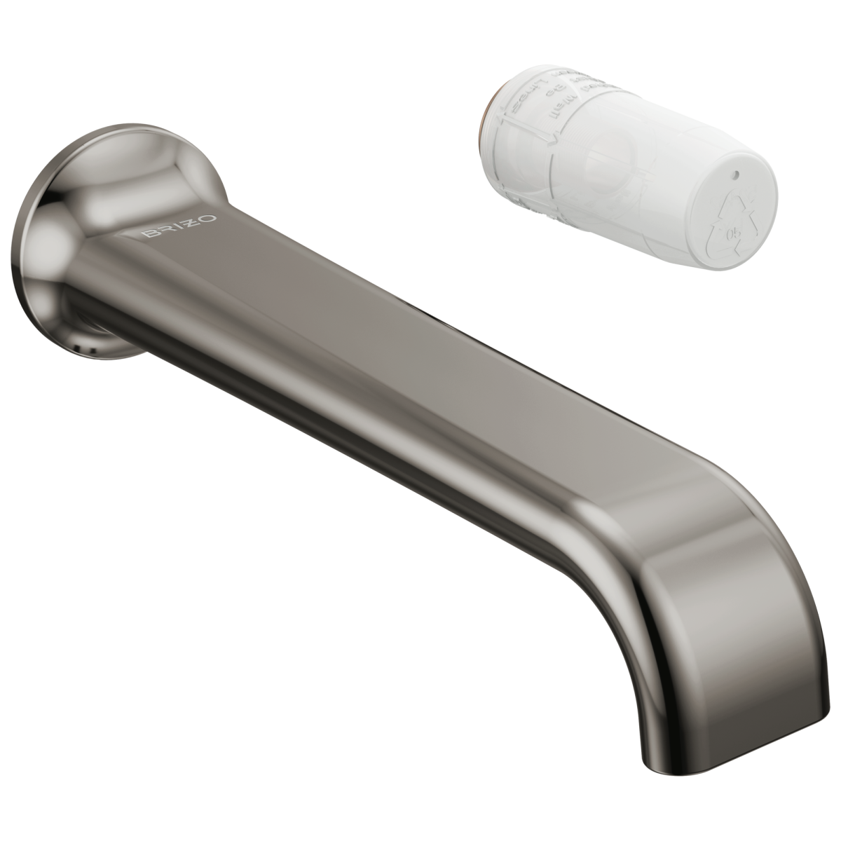 BRIZO Allaria Two-Hole, Single-Handle Wall Mount Lavatory Faucet - Less Handle 1.2 GPM — Brilliance Black Onyx