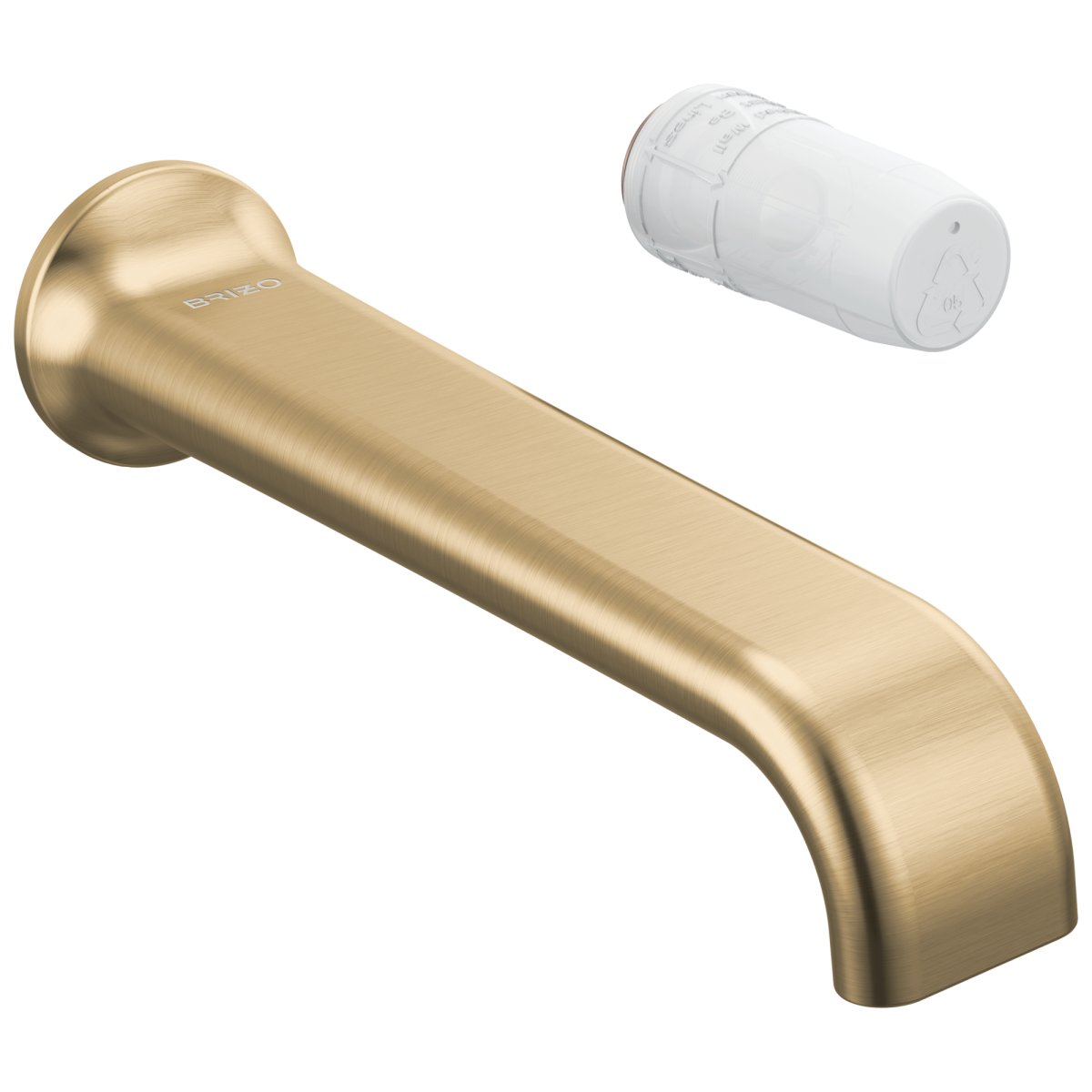 BRIZO Allaria Two-Hole, Single-Handle Wall Mount Lavatory Faucet - Less Handle 1.2 GPM — Luxe Gold