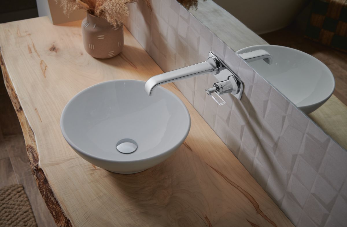 BRIZO Allaria Optional Wall Plate Lavatory Escutcheon — Chrome