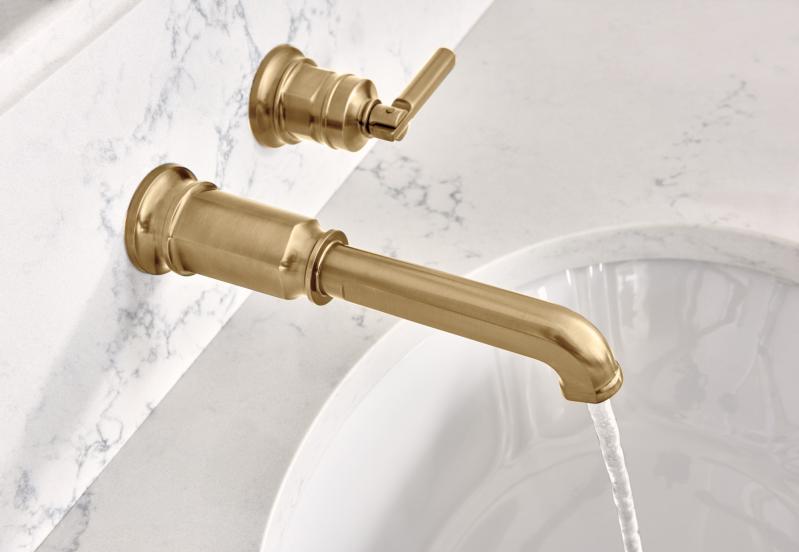 BRIZO Invari Wall Mount Lavatory Lever Handle Kit — Luxe Gold