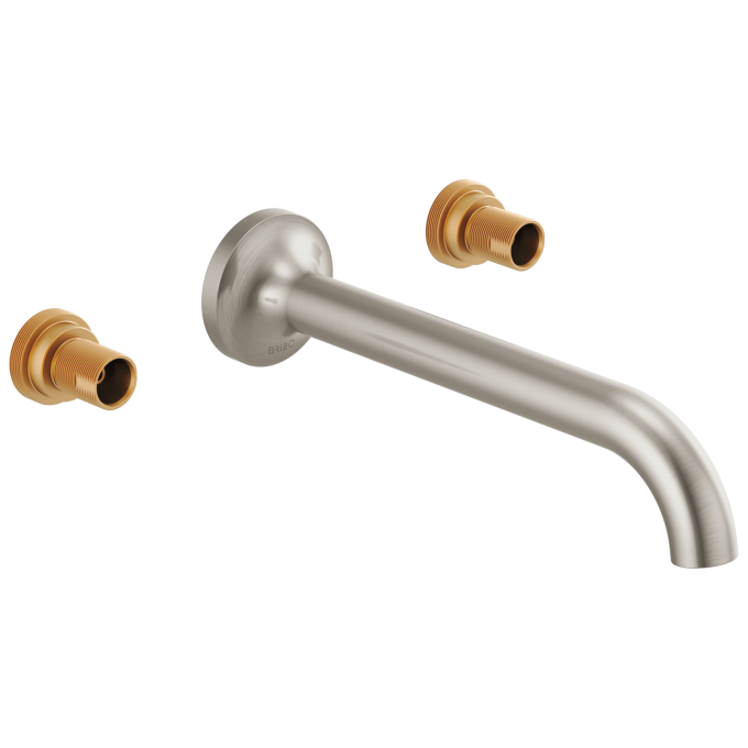 BRIZO Odin Widespread Lavatory Faucet - Less Handles 1.2 GPM — Brushed Nickel