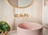 BRIZO Odin Two-Handle Wall Mount Lavatory Faucet - Less Handles — Luxe Gold