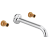 BRIZO Odin Two-Handle Wall Mount Lavatory Faucet - Less Handles — Chrome