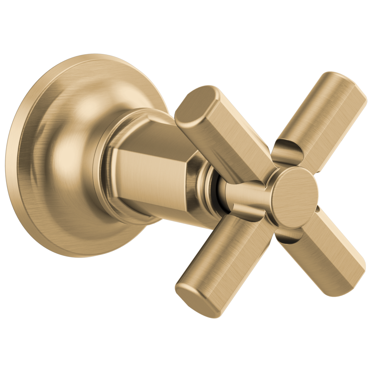 BRIZO Invari Sensori Volume Control Trim With Cross Handle — Luxe Gold