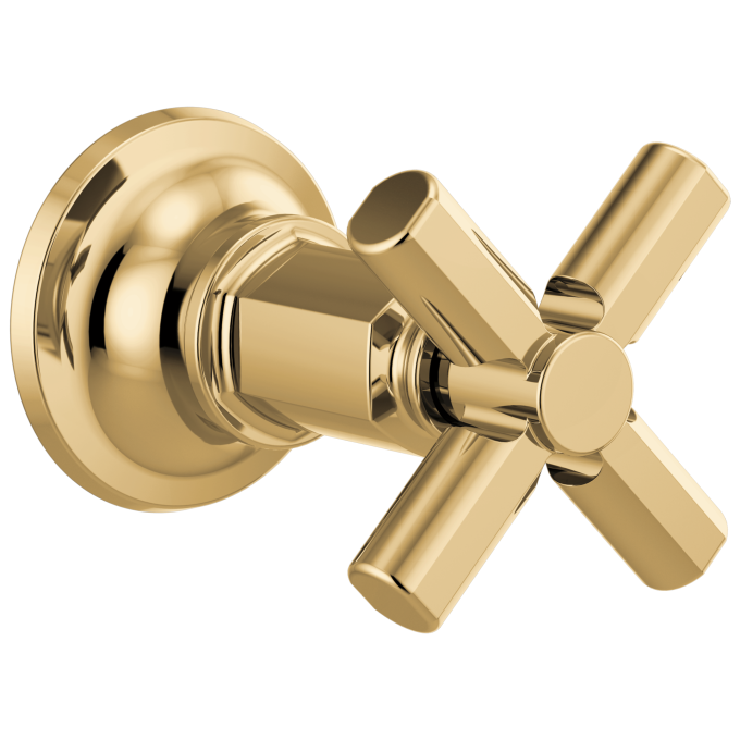 BRIZO Invari Sensori Volume Control Trim With Cross Handle — Polished Gold