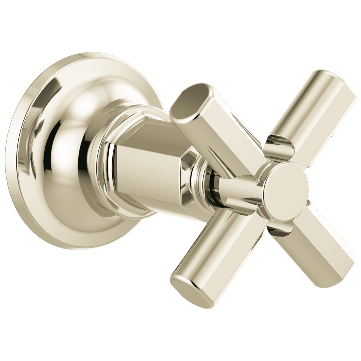 BRIZO Invari Sensori Volume Control Trim With Cross Handle — Polished Nickel
