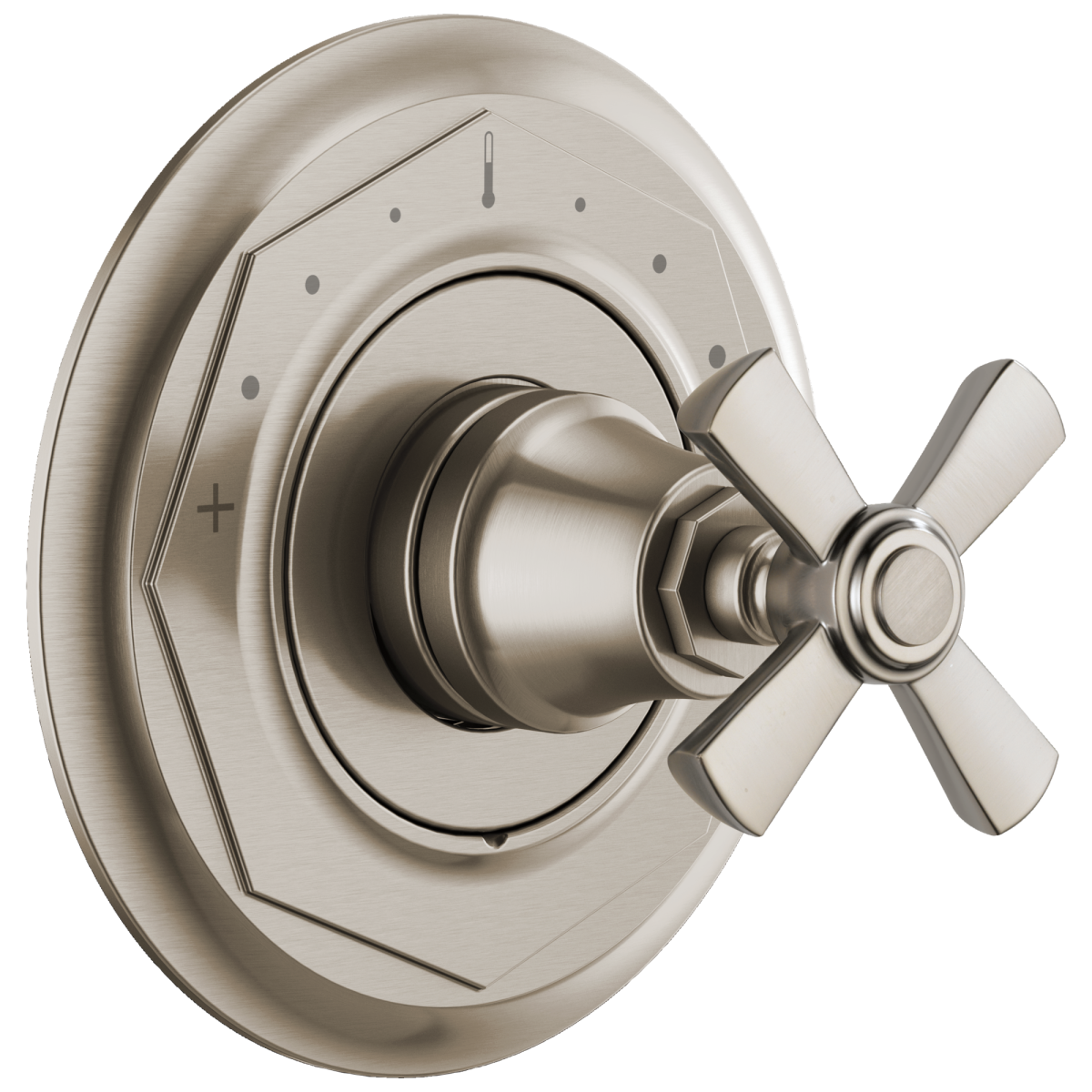 BRIZO Rook Sensori Thermostatic Valve Trim - Cross — Luxe Nickel