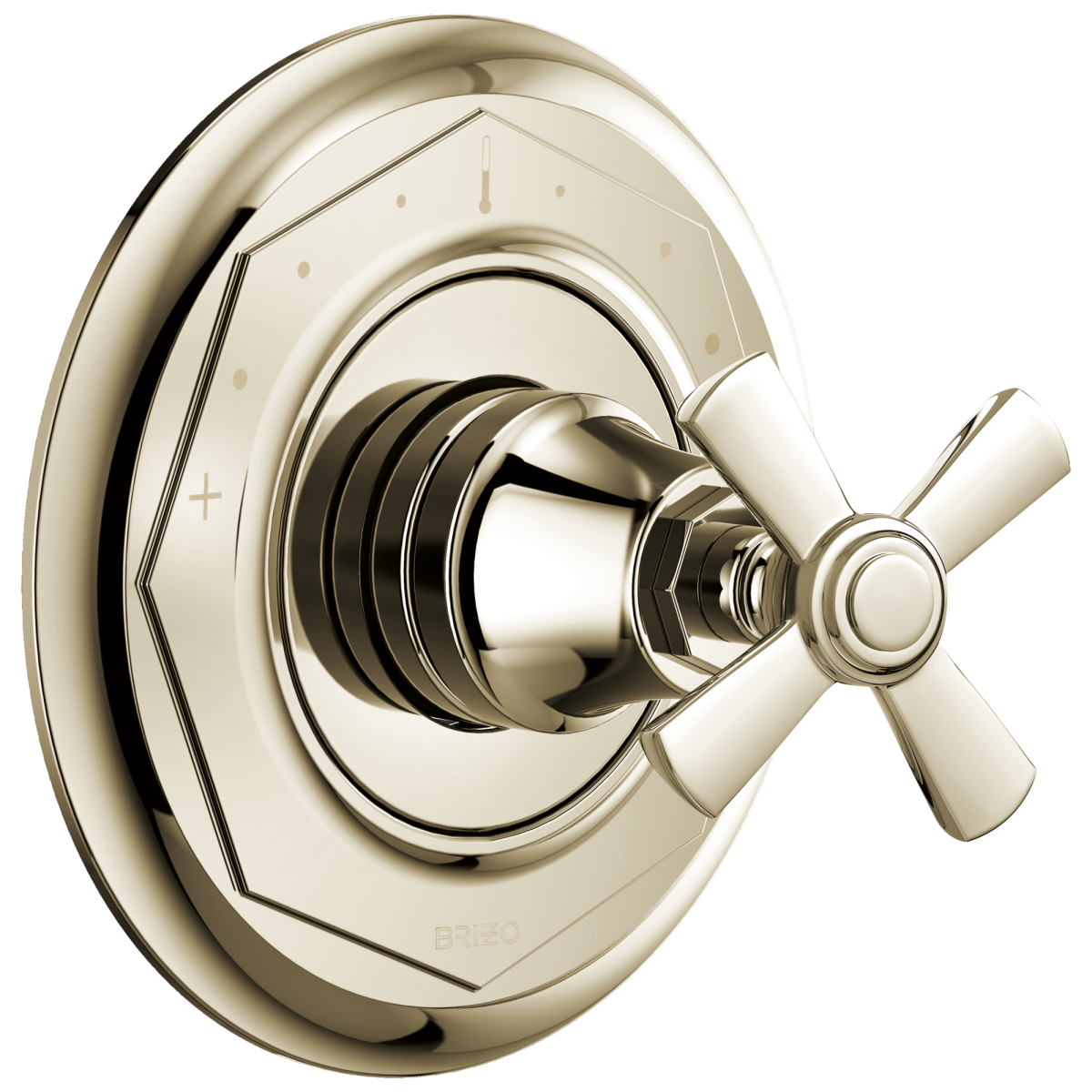 BRIZO Rook Sensori Thermostatic Valve Trim - Cross — Polished Nickel